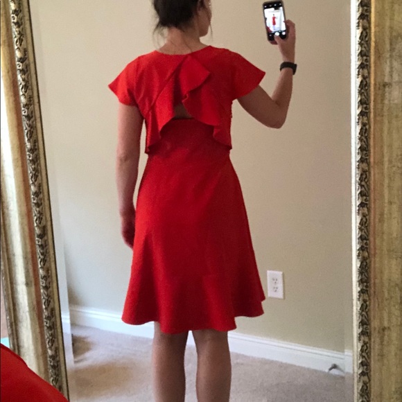 Red Ruffle Dress - Picture 4 of 7